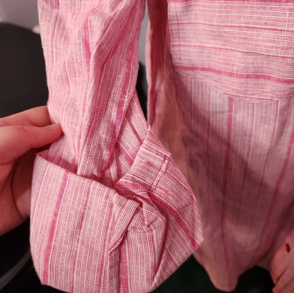 Michael Michael Kors Size XS NWT Long Sleeve Shirt Button Down Electric Pink - Picture 8 of 11